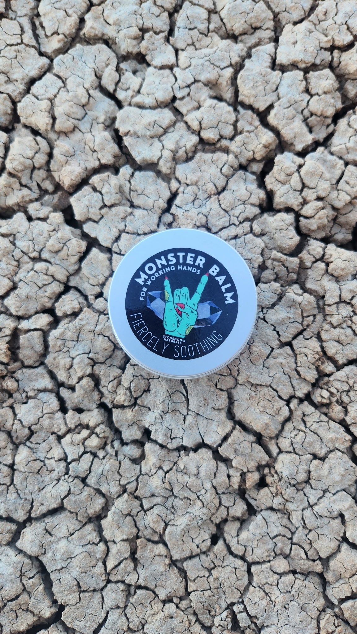 Monster Balm, a balm for working hands.