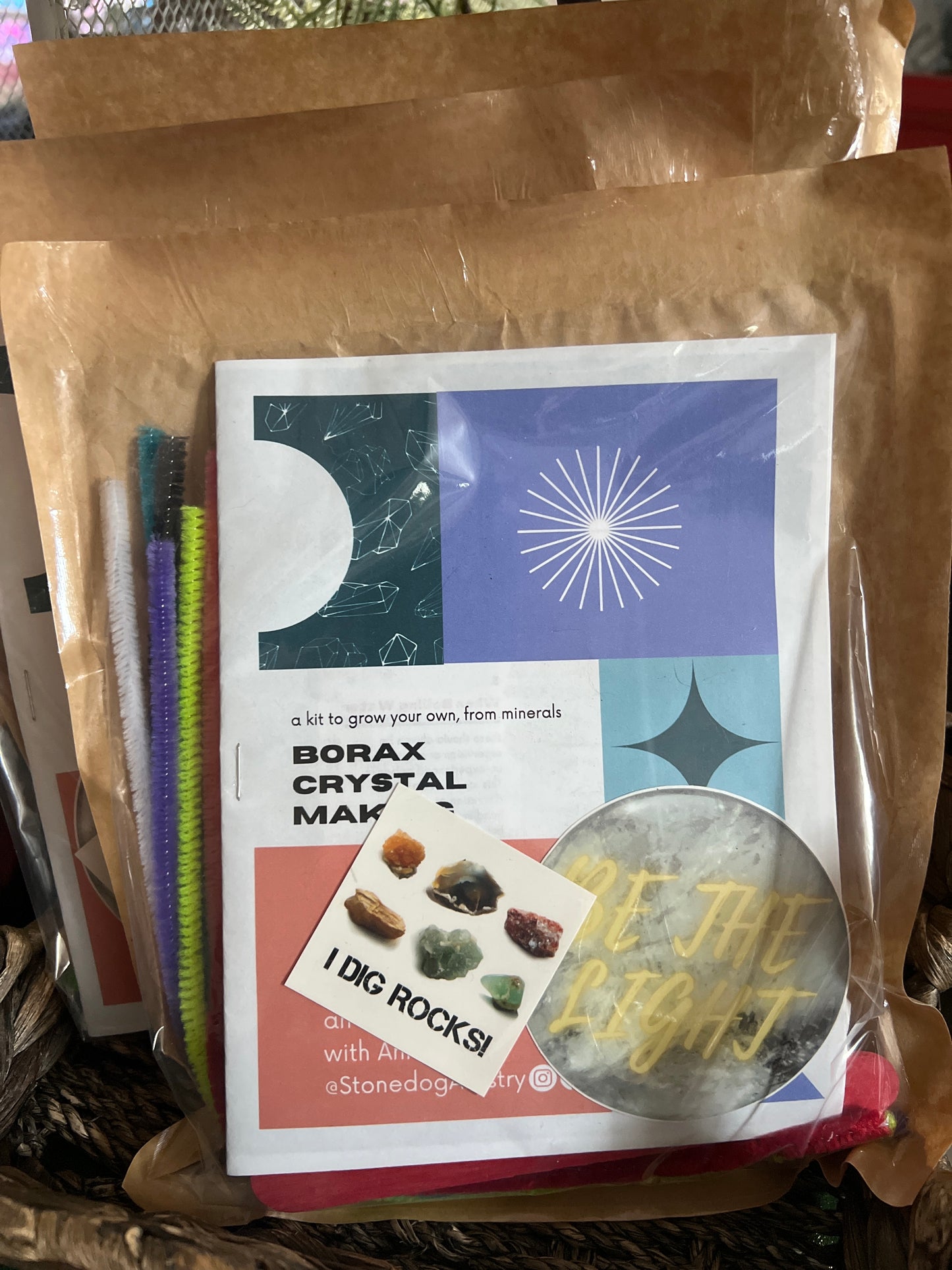 Crystal growing kit - Borax Crystal kit - science exploration - lesson plan - Art & Science fun - Homeschool - craft project