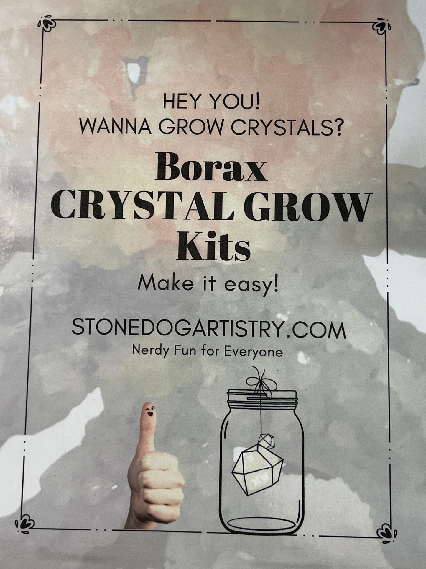 Crystal growing kit - Borax Crystal kit - science exploration - lesson plan - Art & Science fun - Homeschool - craft project