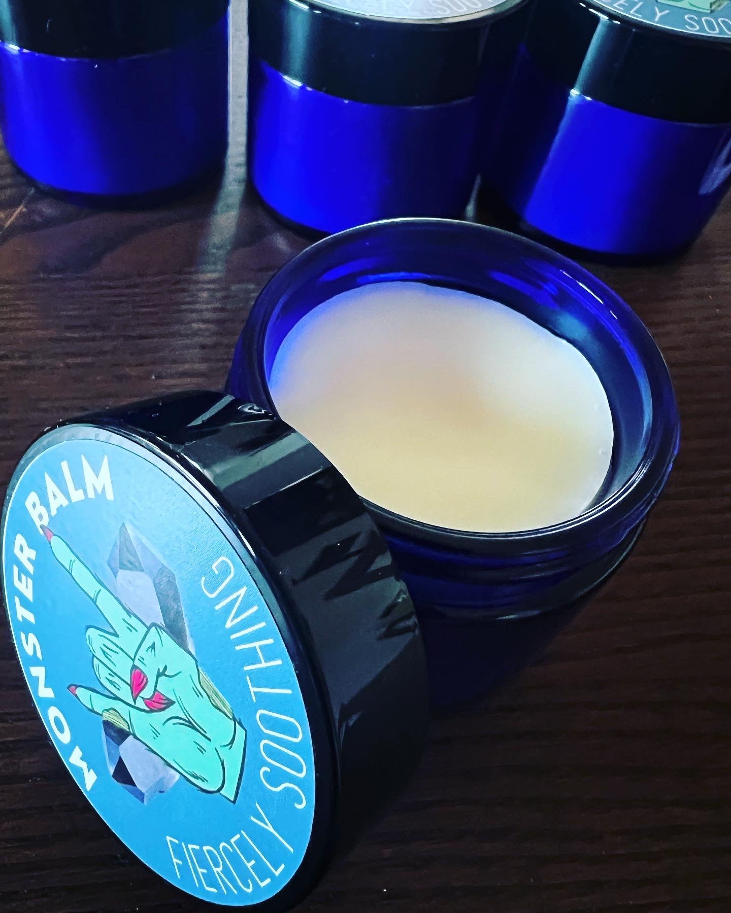 Monster Balm, a balm for working hands.